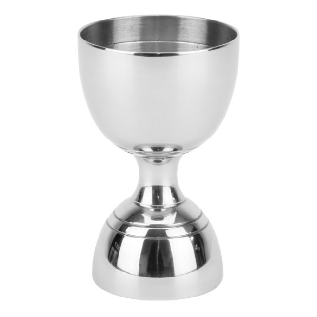 Мярка за алкохол двустранна 25/50мл джигър SILVER (HC-981853) (232161-2) - Horecano
