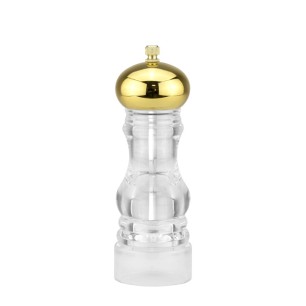 Акрилна мелничка със златисто капаче ф5,8xh17,8см CHARM-(HC-981990) - Horecano