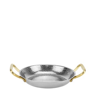 Метална шола с дръжки ф20xh3,5см WICKED SILVER-(HC-982121) - Horecano