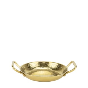 Метална шола с дръжки ф20xh3,5см CHARM GOLD-(HC-982122) - Horecano