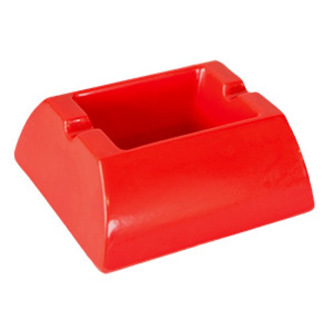 Меламинов пепелник  правоъгълен червен 10,6x9,2см  CN-(7772-3) - Horecano