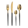 Комплект прибори за хранене от 16 елемента, SOPRANO BLACK/GOLD – Amefa