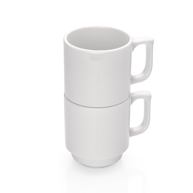 Порцеланова чаша MUG 250мл, ф8см, h9см, стакабъл - WAS