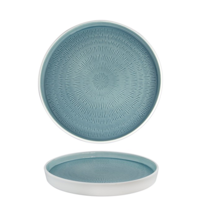 Порцеланова чиния 24см HELLA-LIGHT SUMMER BLUE-(HC-56562) - Horecano
