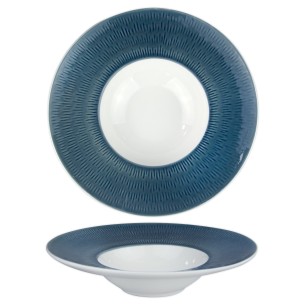 Порцеланова чиния за паста 24см HELLA-STEEL BLUE-(HC-56567) - Horecano