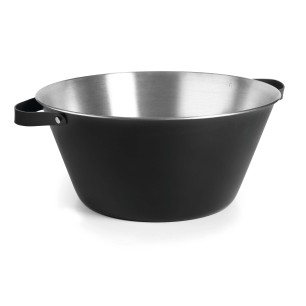 Иноксова шампаниера с 2 кожени дръжки, ф50см, h21см, 30л, MOON BLACK - Lacor