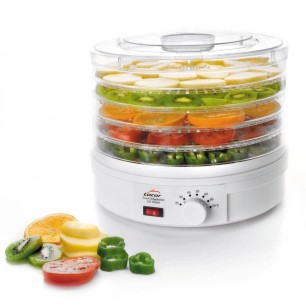 Електрически дехидрататор за храна, 220-240V, 50/60Hz, 250W, 70°C (max), 5 тави, ф32x27см, 2,45кг, WHITE – Lacor