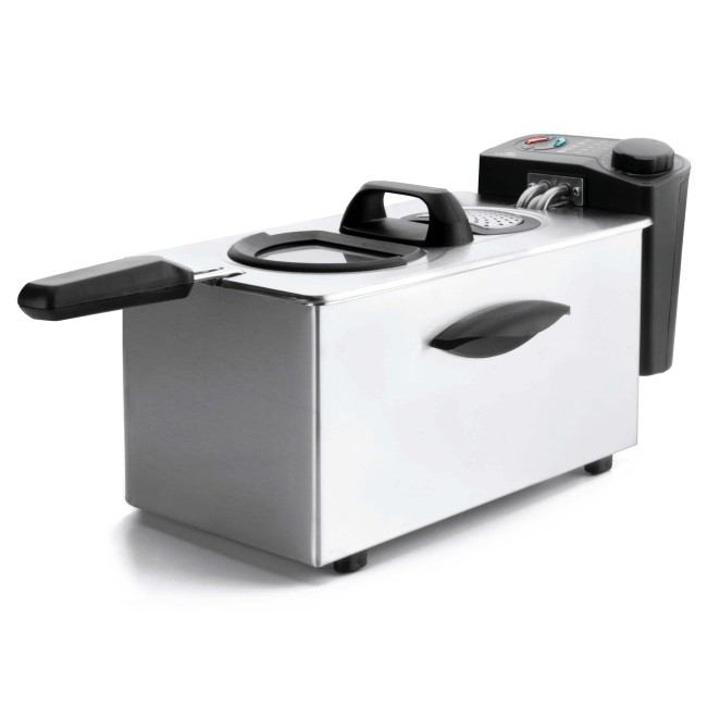 Електрически фритюрник, 220-240V, 50/60Hz, 2000W, 190°C, 3,5л, 41x22x21см, 2,7кг, ERGO - Lacor