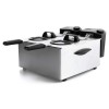 Електрически двоен фритюрник, 220-240V, 50/60Hz, 2 x 2000W, 190°C, 2 x 3,5л, 41x39,5x21см, 6,6кг, ERGO - Lacor