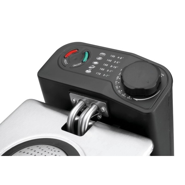 Електрически двоен фритюрник, 220-240V, 50/60Hz, 2 x 2000W, 190°C, 2 x 3,5л, 41x39,5x21см, 6,6кг, ERGO - Lacor