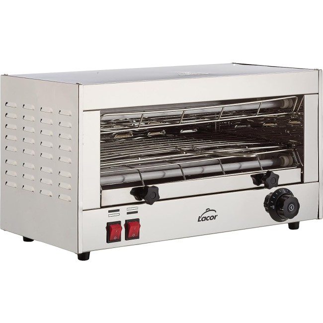 Електрически хоризонтален тостер, 220-240V, 50/60Hz, 2400W, 6 лампи, 50x25x28см, 7,1кг – Lacor