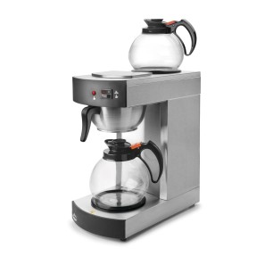 Електрическа кафемашина с 2 стъклени кани, 220-240V, 50/60Hz, 2100W, 1,8л, 2x80W (80°C +/-4), 20x36x41см, 5,82кг, GOTEO – Lacor