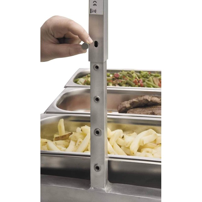 Отопляема лампа за бюфет с 1 инфрачервена крушка, алуминиева, 220-240V, 50/60Hz, 275W, 34х33х56 - h71см, 1,15кг – Lacor