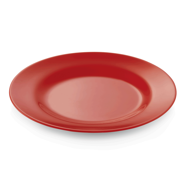 Меламинова чиния, плитка, ф20см, червена, Melamine - WAS