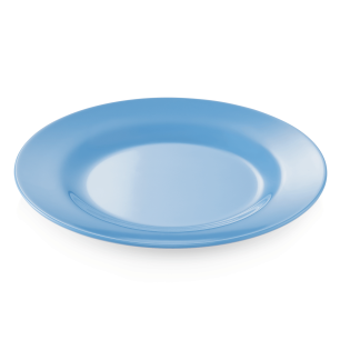 Меламинова чиния, плитка, ф20см, синя, Melamine - WAS