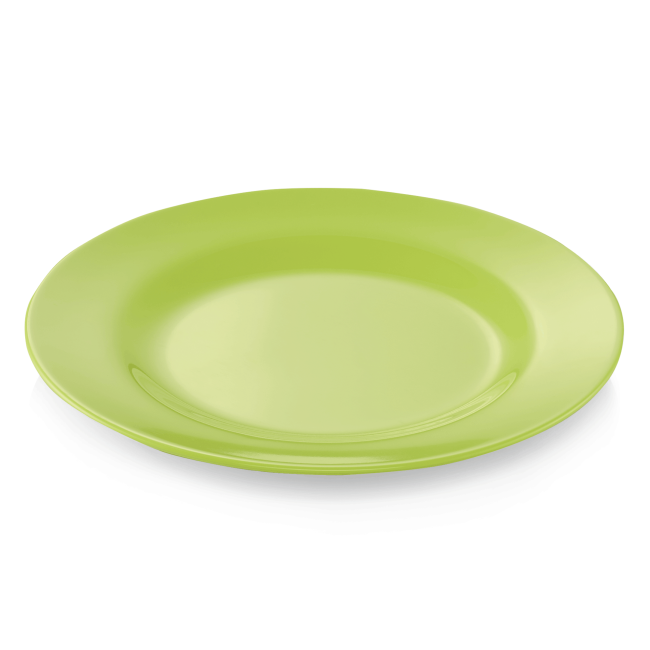 Меламинова чиния, плитка, ф20см, ябълково зелена, Melamine - WAS