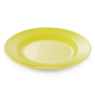 Меламинова чиния, плитка, ф20см, жълта, Melamine - WAS