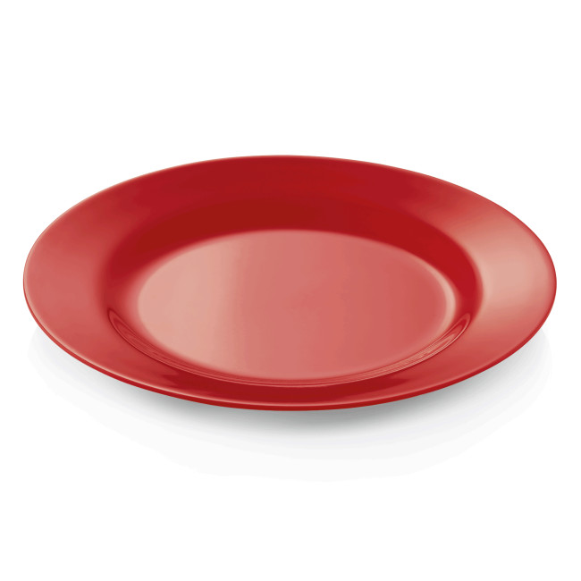 Меламинова чиния, плитка, ф23см, червена, Melamine - WAS