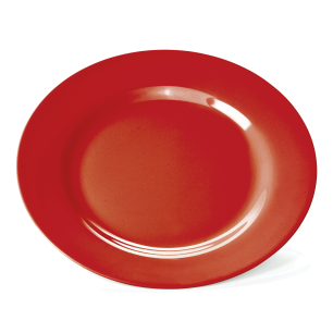 Меламинова чиния, плитка, ф23см, червена, Melamine - WAS