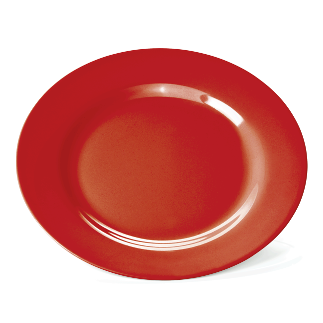 Меламинова чиния, плитка, ф23см, червена, Melamine - WAS