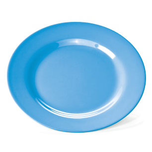 Меламинова чиния, плитка, ф23см, синя, Melamine - WAS