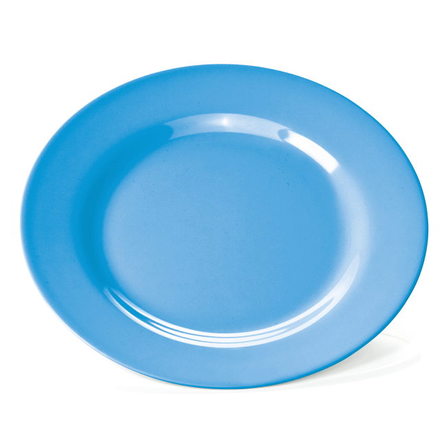Меламинова чиния, плитка, ф23см, синя, Melamine - WAS