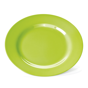 Меламинова чиния, плитка, ф23см, ябълково зелена, Melamine - WAS