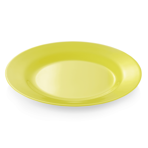 Меламинова чиния, плитка, ф23см, жълта, Melamine - WAS