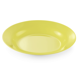Меламинова чиния, дълбока, ф20см, жълта, Melamine - WAS