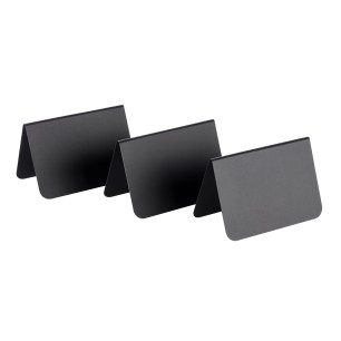 Комплект от 10 информационни табели, PVC, 10,5х6xh6,5см, черни – APS