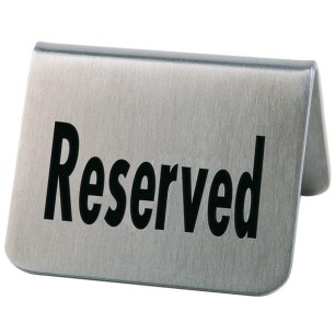 Комплект от 2 иноксови информационни табели, 5,5х5xh3,5см, RESERVED, стакабъл – APS