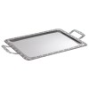 Иноксово плато/поднос с дръжки, 54х31xh3см, с декорация, стакабъл, SCHÖNER ESSEN - APS