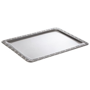 Иноксово плато, 42х31xh1см, с декорация, стакабъл, SCHÖNER ESSEN – APS