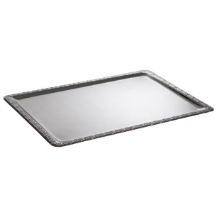Иноксово плато, 63,5х44,5xh1см, с декорация, стакабъл, SCHÖNER ESSEN – APS