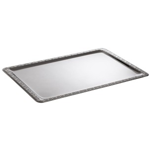 Иноксово плато, 60х40xh1см, с декорация, стакабъл, SCHÖNER ESSEN – APS