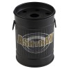 Метален пепелник, кръгъл, ф8,5см, h11,5см, черен, SMOKY – APS