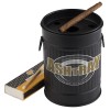 Метален пепелник, кръгъл, ф8,5см, h11,5см, черен, SMOKY – APS