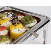 Иноксова решетъчна лъжица за сервиране, 11х6,5см, L24см, BANQUET – APS