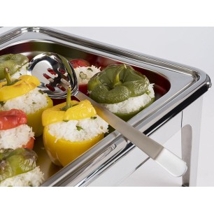 Иноксова решетъчна лъжица за сервиране, 11х6,5см, L24см, BANQUET – APS