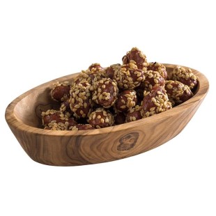 Дървена купа, овална, 12x7,5xh2,5см, 50мл, стакабъл, „OLIVE“ – APS