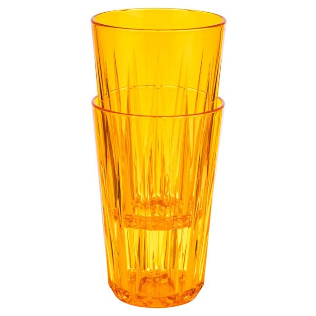 Чаша, тритан, ф8см, h12,5см, 300мл, оранжева, стакабъл, „CRYSTAL“ - APS