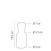 Стъклена гарафа / бутилка с коркова тапа, ф9см, h19,5см, 500мл, прозрачна, LINES - APS
