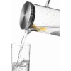 Стъклена кана / гарафа за вода / сок с иноксов капак, кръгла, ф9,5см, h27см, 1,5л – APS