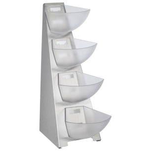 Диспенсър на 4 нива, инокс/SAN, 19,5x33xh53см, 4х1л, MULTI RACK - APS