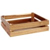 Дървена касетка, правоъгълна, GN 1/2, 35x29xh10,5см, натурал, стакабъл, SUPERBOX – APS