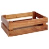 Дървена касетка, правоъгълна, GN 1/4, 29x18,5xh10,5см, натурал, стакабъл, SUPERBOX – APS