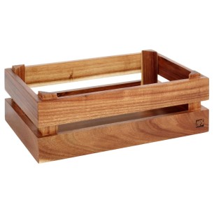 Дървена касетка, правоъгълна, GN 1/4, 29x18,5xh10,5см, натурал, стакабъл, SUPERBOX – APS