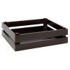 Дървена касетка, правоъгълна, GN 1/2, 35x29xh10,5см, черна, стакабъл, SUPERBOX – APS