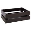 Дървена касетка, правоъгълна, GN 1/4, 29x18,5xh10,5см, черна, стакабъл, SUPERBOX – APS