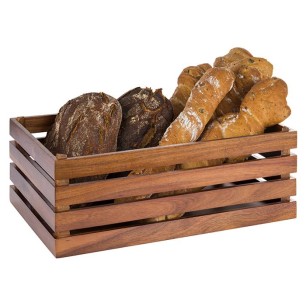 Дървена касетка, правоъгълна, GN 1/1, 55,5x35xh20см, кафява, стакабъл, SUPERBOX – APS